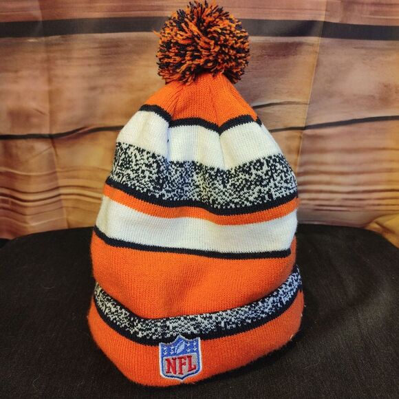 NFL New Era Denver Bronco's Football Wool Knitted Orange Beanie Hat OSFM - Picture 3 of 4